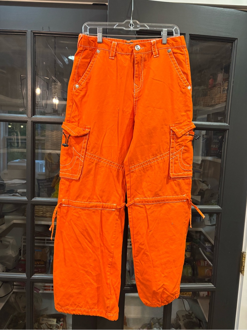 Women’s True Religion Orange Cargo Pants